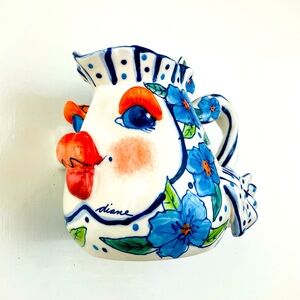 Diane Artware Kissing Fish Stoneware Creamer
